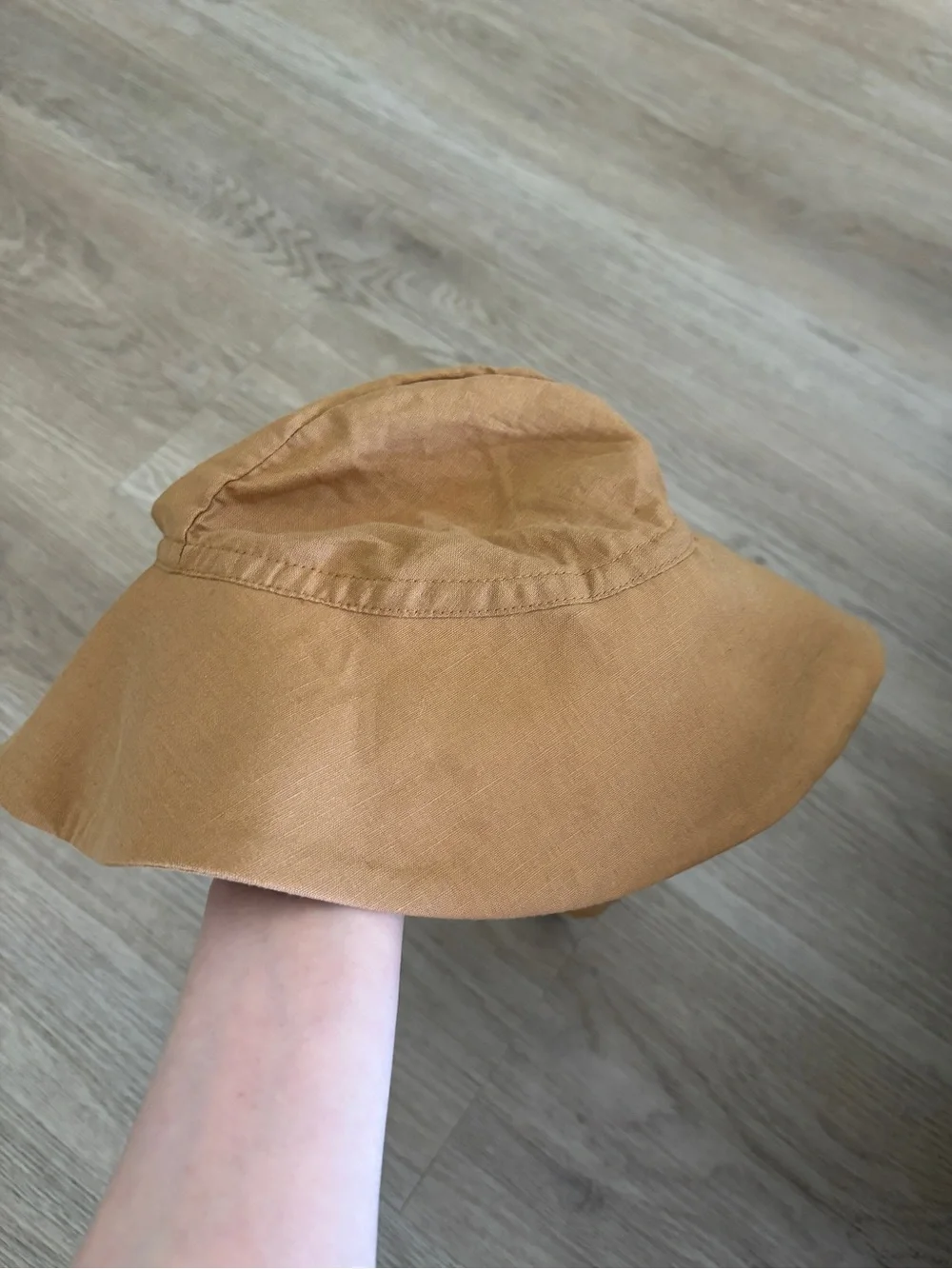 Kids Cotton/Linen Sun Hat - Tan